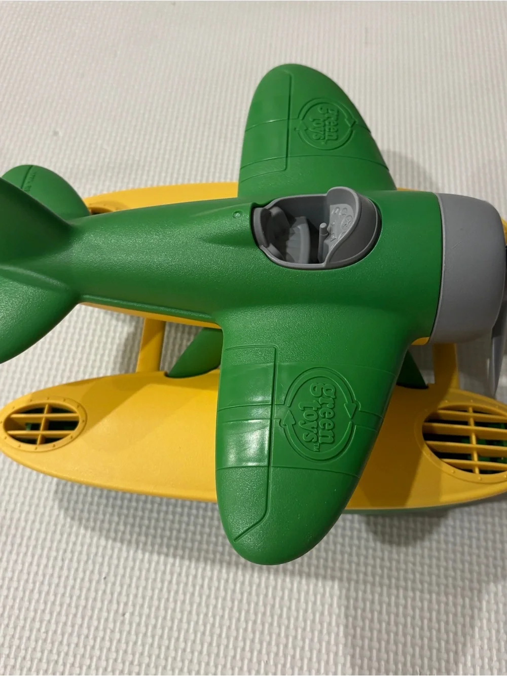 Green & Yellow Toy Seaplane - Kids Float Plane by Green Toys 9.5”